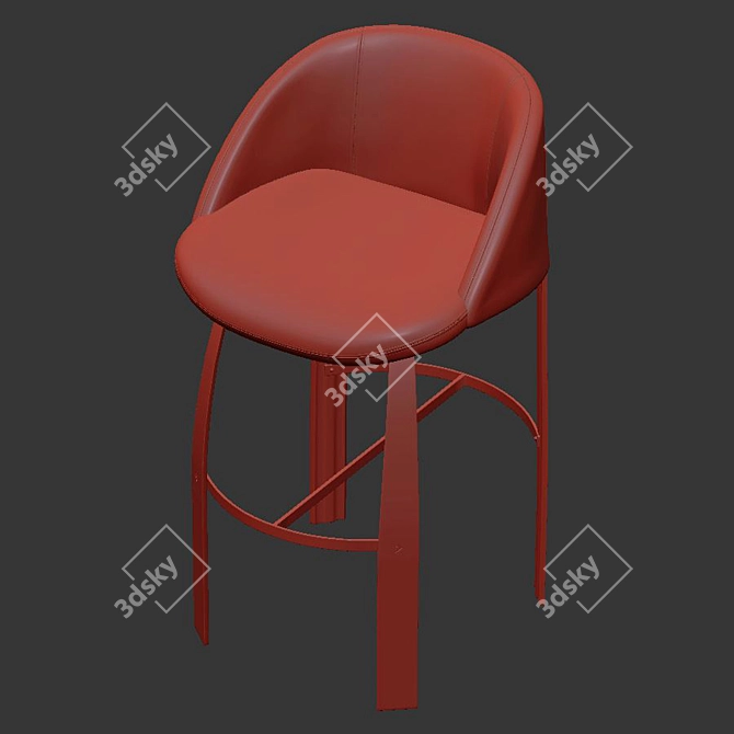 Elevate Your Space With Kelly Wearstler's Cine Barstool 3D model image 2