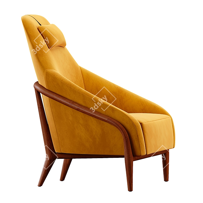 Elegant Adele High Armchair 3D model image 2