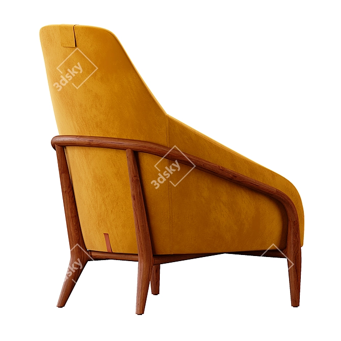 Elegant Adele High Armchair 3D model image 3