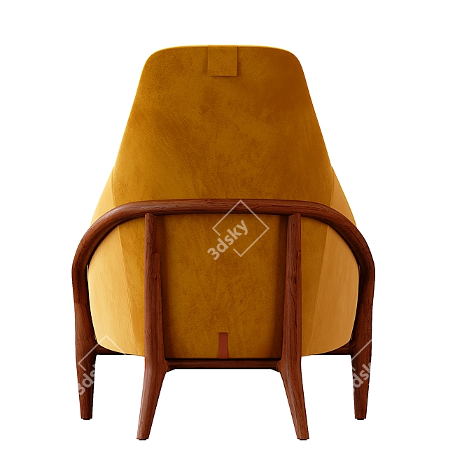 Elegant Adele High Armchair 3D model image 4