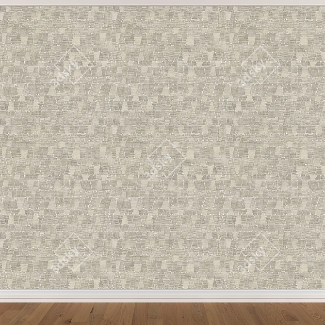 Seamless Wallpaper Set: 3 Textures 3D model image 3