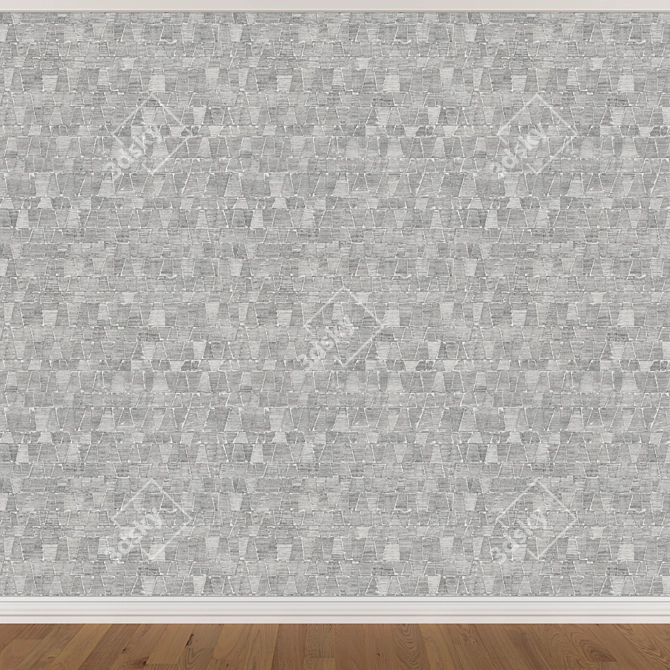 Seamless Wallpaper Set: 3 Textures 3D model image 4