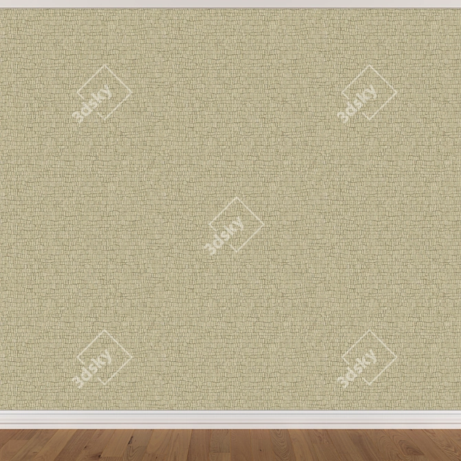 Seamless Wallpaper Set: 3 Colors & Textures 3D model image 2