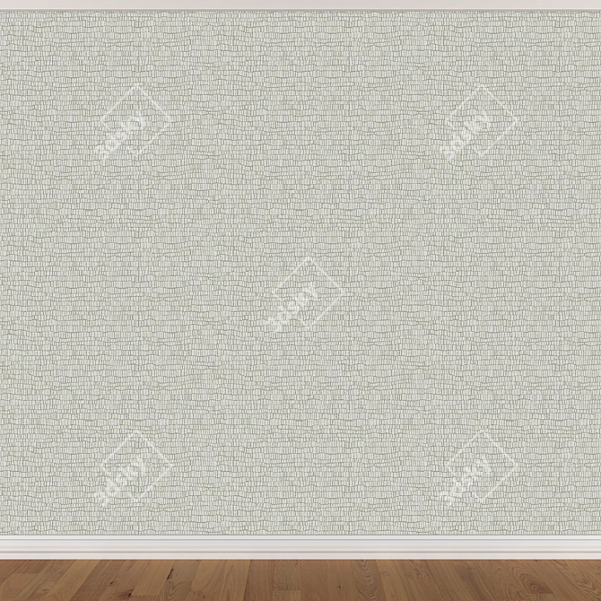 Seamless Wallpaper Set: 3 Colors & Textures 3D model image 3