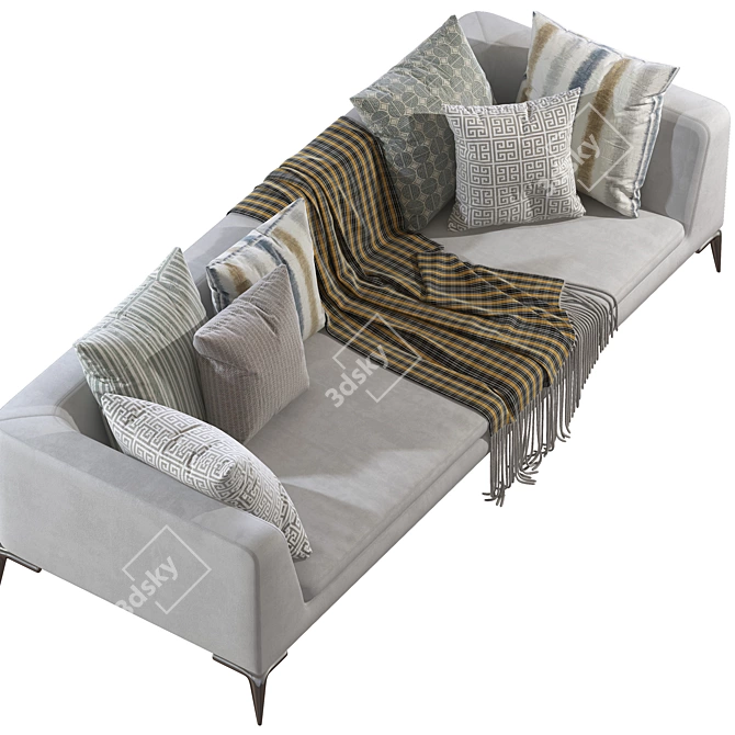  Charles Large Fabric Sofa | Stylish and Spacious 3D model image 5