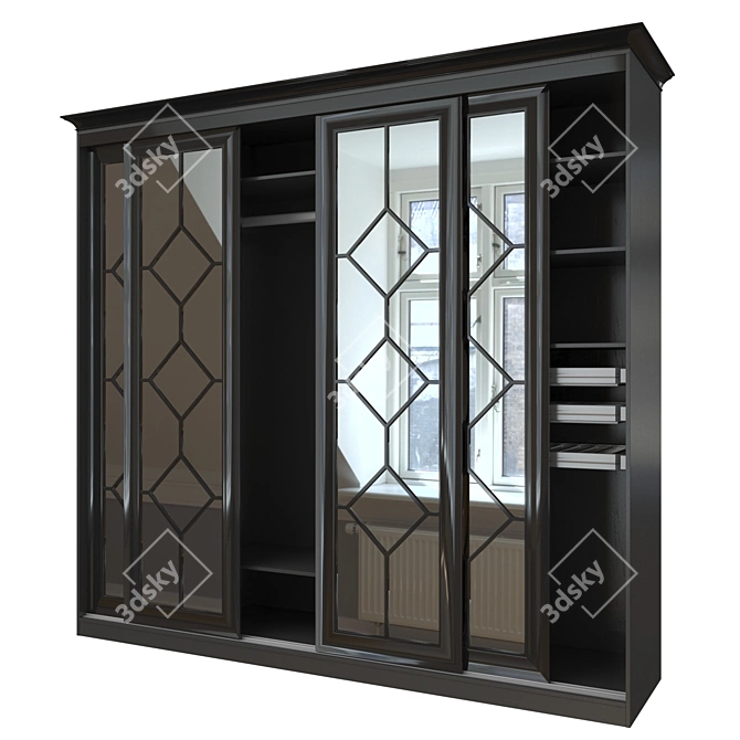 Sleek Sliding Wardrobe with SKM-80 System 3D model image 3