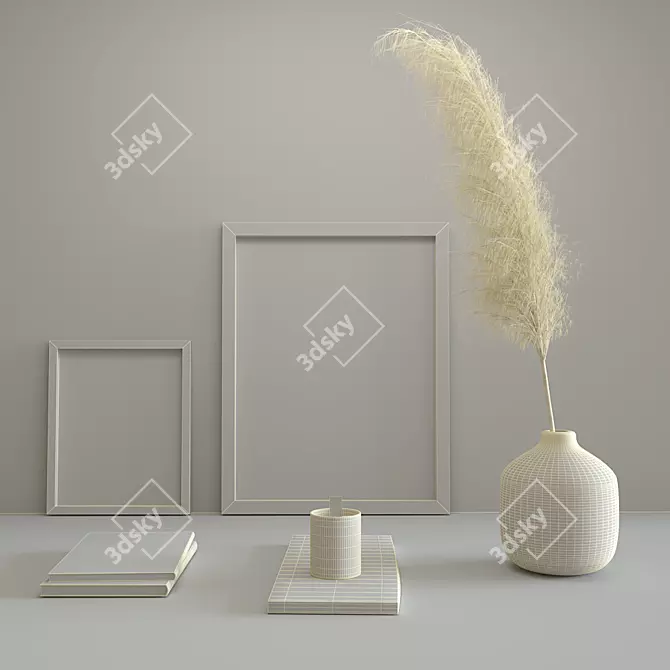 Elegant Home Decor Set 3D model image 2