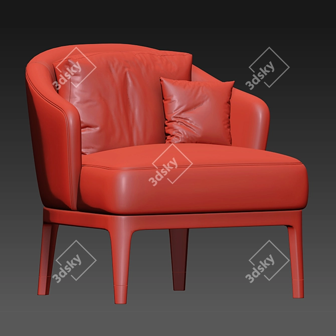 Italian Luxury Lungotevere Armchair 3D model image 2