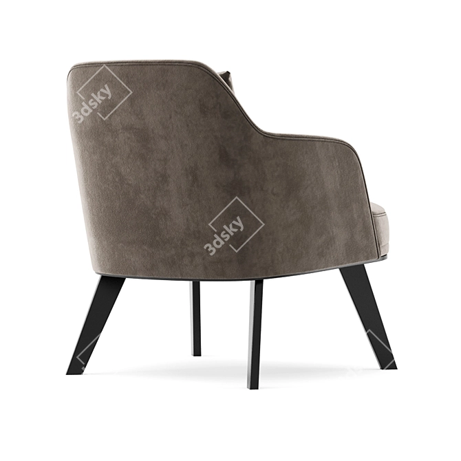 Minimalist Modern Poliform Jane Armchair 3D model image 3