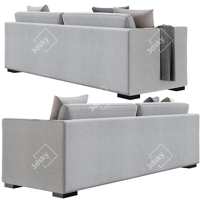 Modern Belmon Sofa: 240cm Meridiani 3D model image 3
