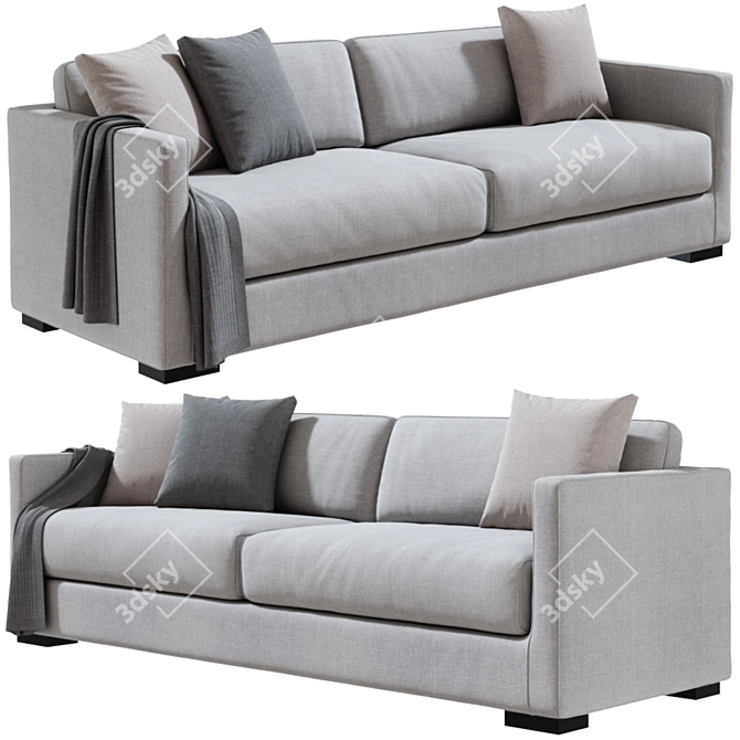 Modern Belmon Sofa: 240cm Meridiani 3D model image 4