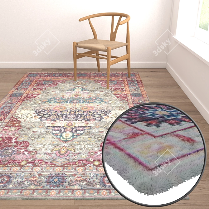 Luxury Carpets Set: High-Quality Textures 3D model image 5