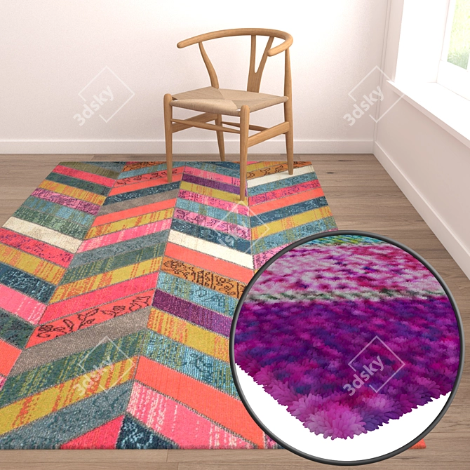 High-Quality Carpet Set: Versatile Textures 3D model image 5