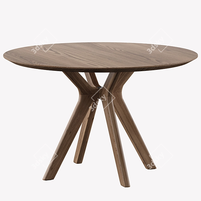 Clark Round Dining Table: Stylish and Versatile 3D model image 1