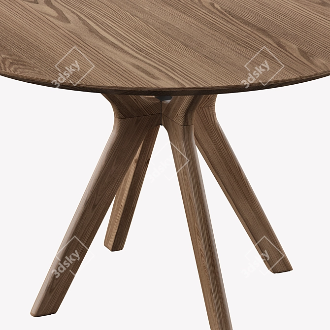 Clark Round Dining Table: Stylish and Versatile 3D model image 2