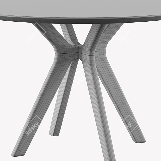 Clark Round Dining Table: Stylish and Versatile 3D model image 3