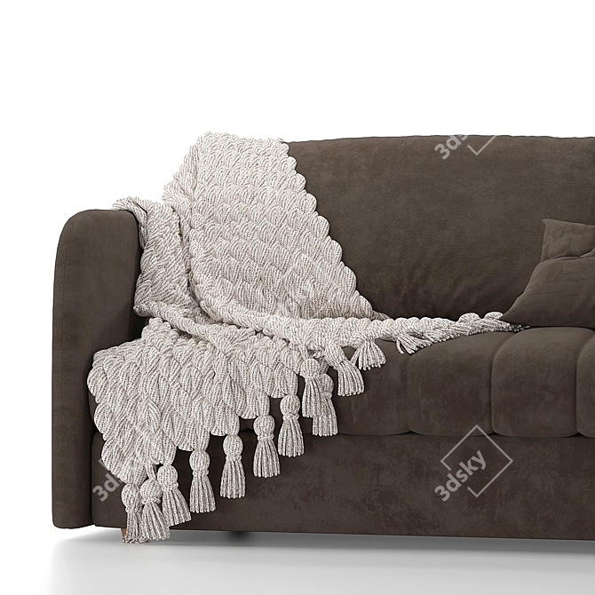 Knitted Plaid Stitch Sofa 3D model image 3