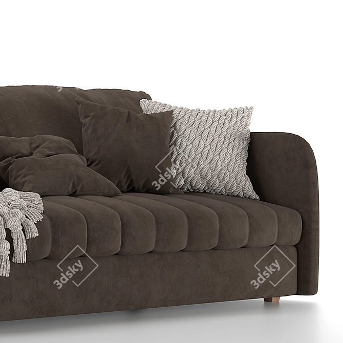 Knitted Plaid Stitch Sofa 3D model image 4