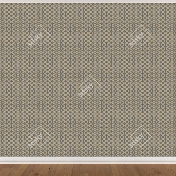 Seamless Wallpaper Set - 3 Colors 3D model image 3