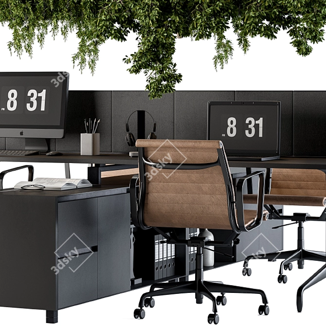 Title: Elegant Office Furniture Set 3D model image 4