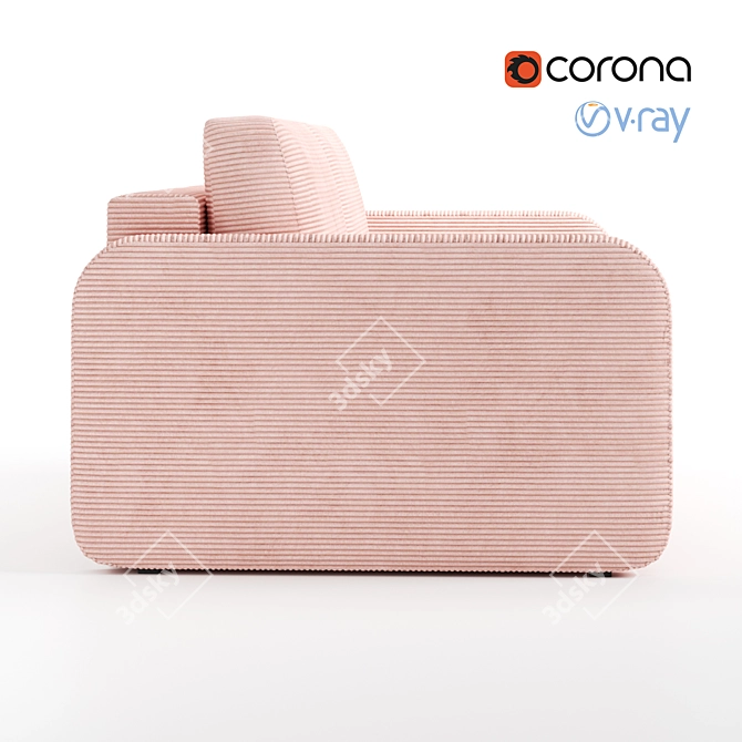 Nord 100 + 100 Felicita Strada Sofa 3D model image 2