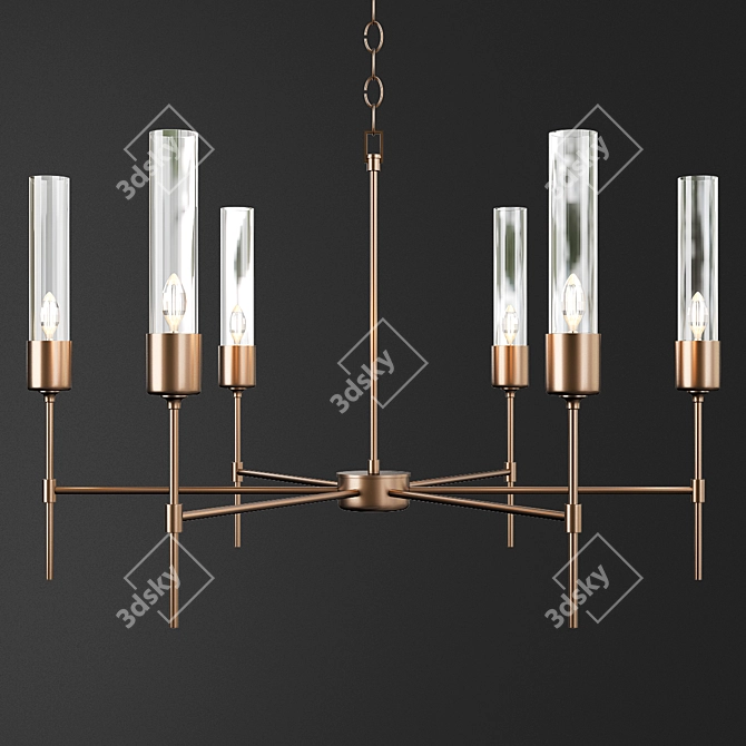 Glowing Elegance: Vela Chandelier 3D model image 1