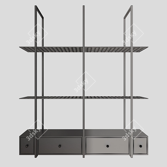 Versatile Hanging Metal Cabinet with Drawers 3D model image 2