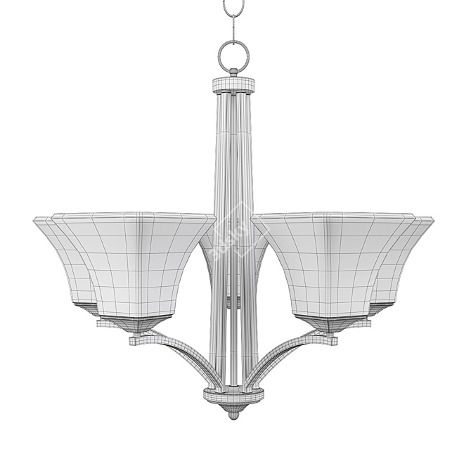 Elegant Aurora Chandelier 3D model image 2