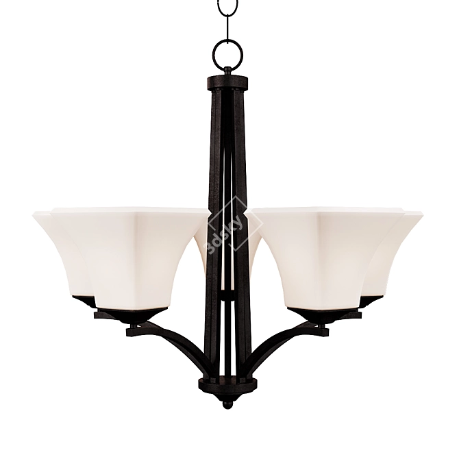 Elegant Aurora Chandelier 3D model image 3