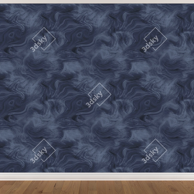 Seamless Wallpaper Set: 3 Colors 3D model image 2