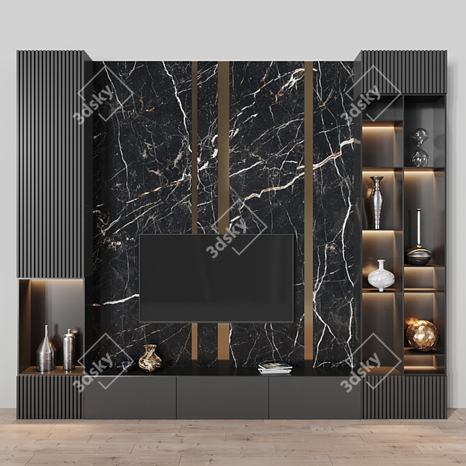 Sleek TV Stand for Modern Interiors 3D model image 1