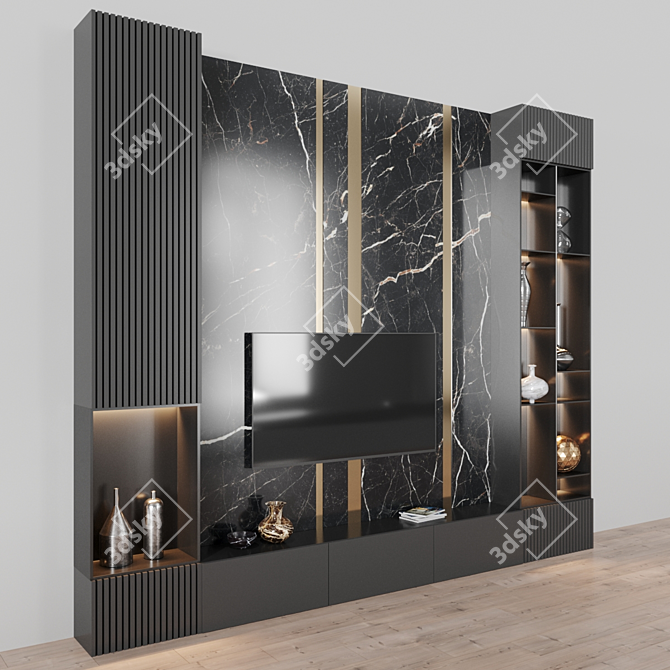 Sleek TV Stand for Modern Interiors 3D model image 3