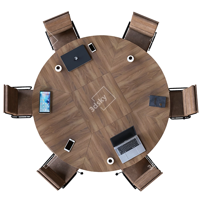 Sleek 2015 Conference Table 3D model image 4