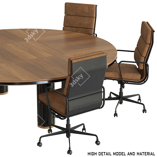 Sleek 2015 Conference Table 3D model image 7