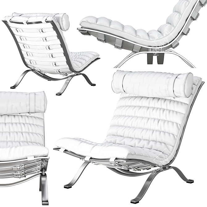 Sleek Ari Lounge Chair - Arne Norell 3D model image 4