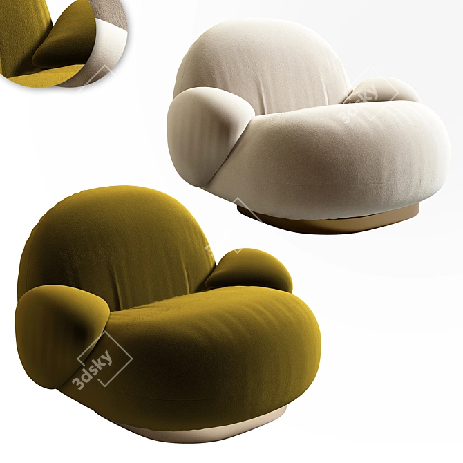 Stylish Pacha Lounge Chair: Ultimate Comfort 3D model image 1
