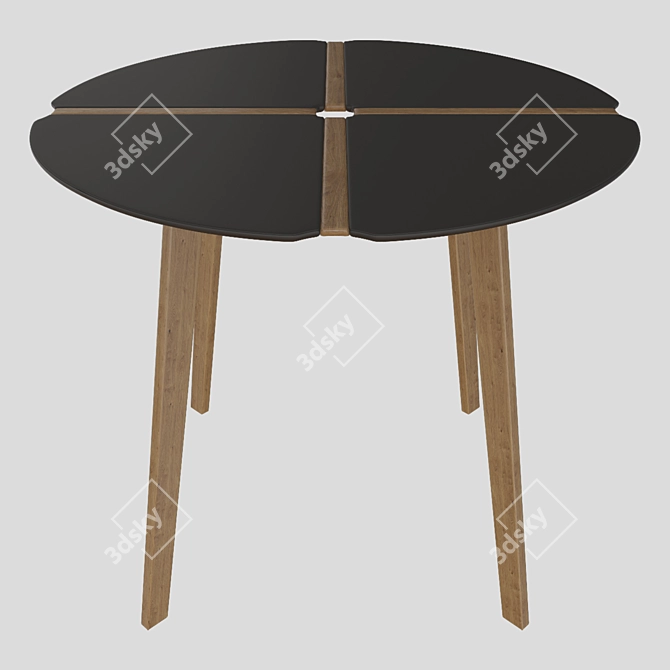 Round Kitchen Dining Table 3D model image 1