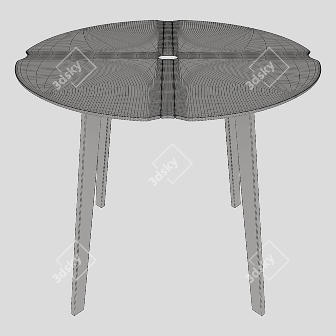 Round Kitchen Dining Table 3D model image 4