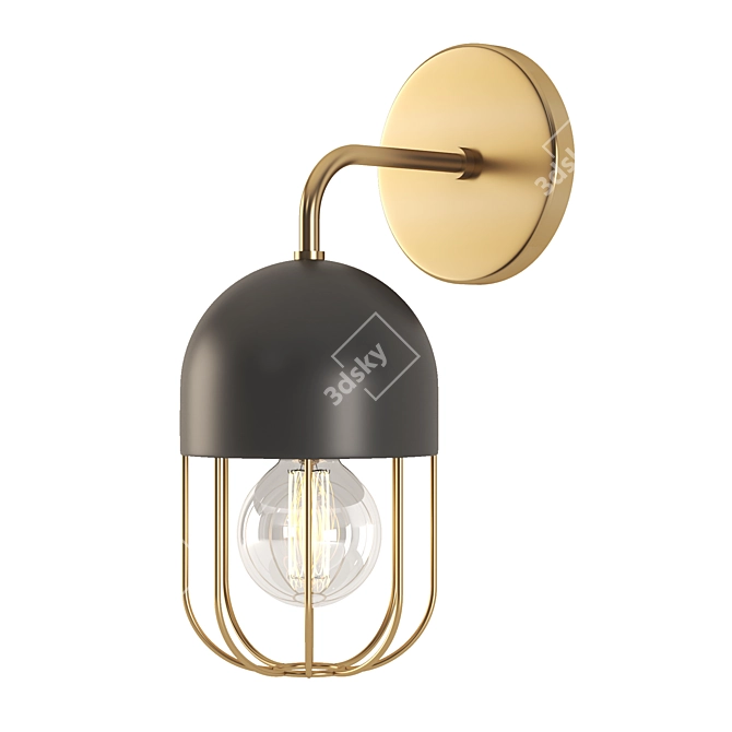 Sleek & Stylish Wall Light 3D model image 1