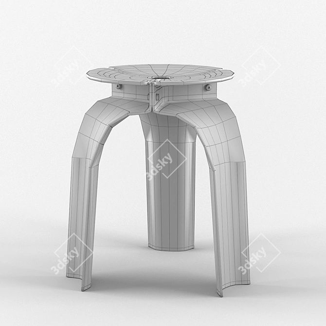 Modular Biodegradable Chair 3D model image 4