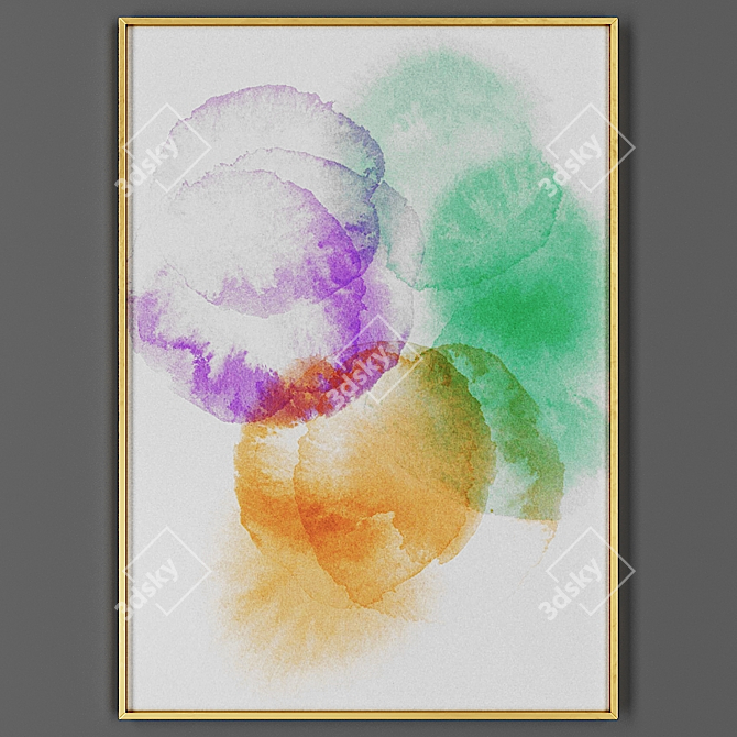 Elegant Framed Artwork 3D model image 1