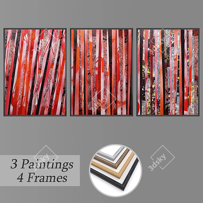 Multi-Panel Wall Art Set 2369 3D model image 1