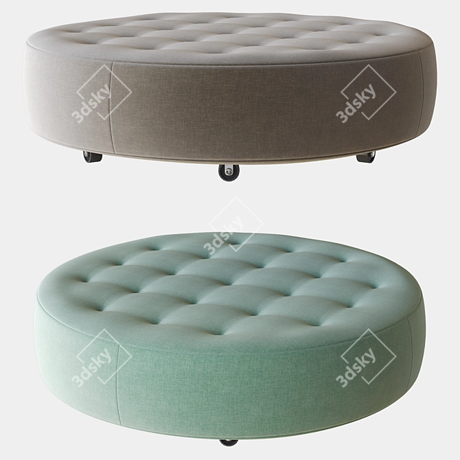 Deliciously Comfortable Cookie Ottoman 3D model image 1