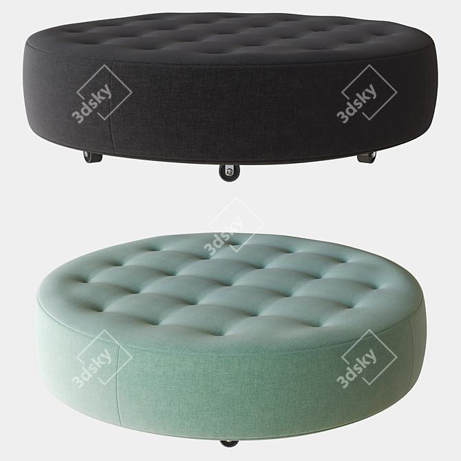 Deliciously Comfortable Cookie Ottoman 3D model image 2