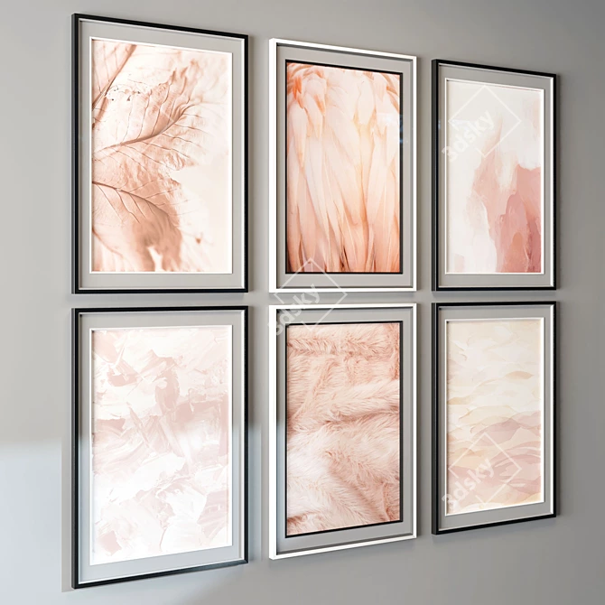 Classic Dual Tone Art Frames - Set of 6 3D model image 2