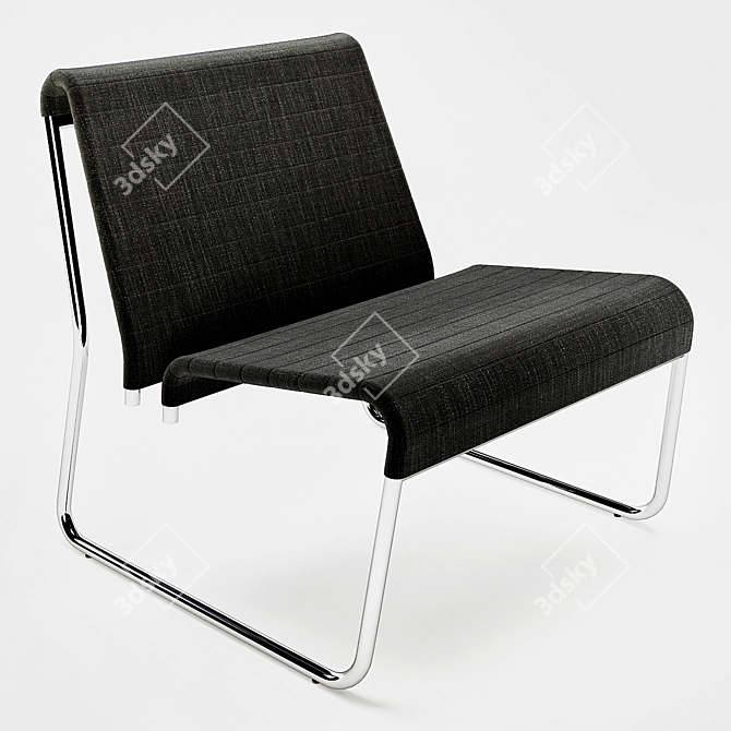 Farallon Sled Base Easy Chair 3D model image 2