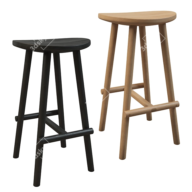 Tolv Figura Barstool - Simple Elegance for Your Space 3D model image 4