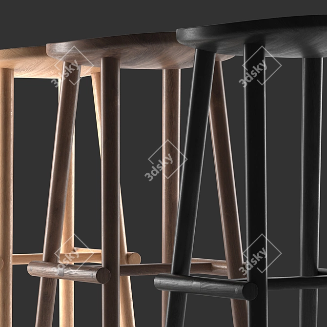 Tolv Figura Barstool - Simple Elegance for Your Space 3D model image 5