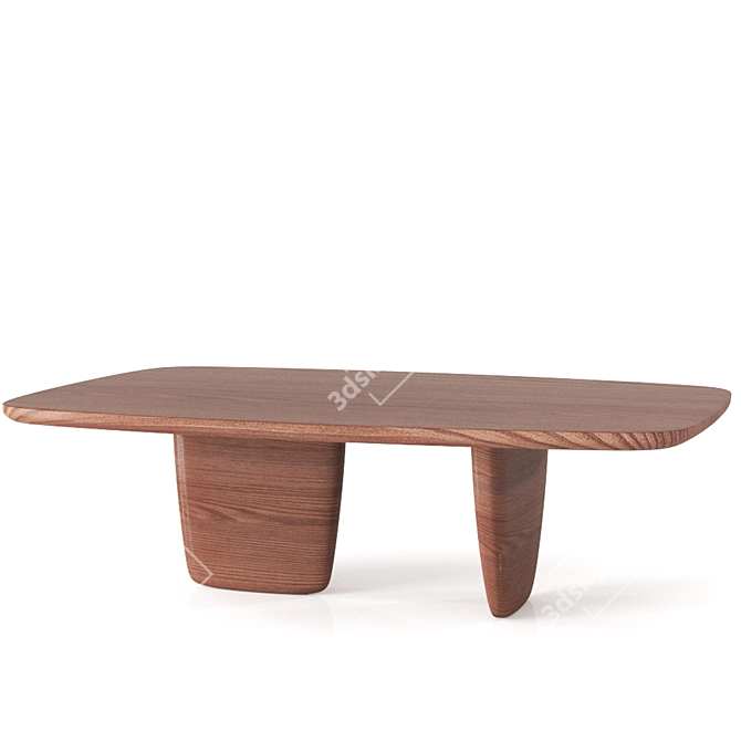 B&B Italia Tobi-Ishi Coffee Table Wood 3D model image 3