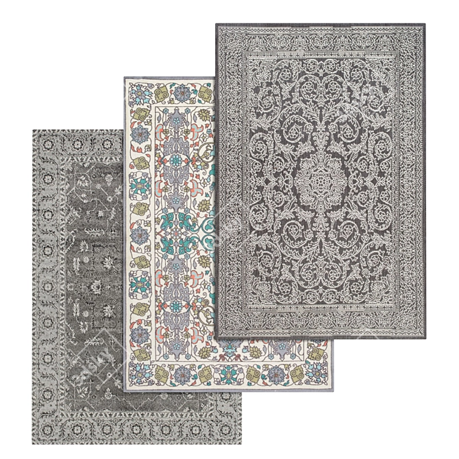 Title: Versatile High-Quality Carpets Set 3D model image 1